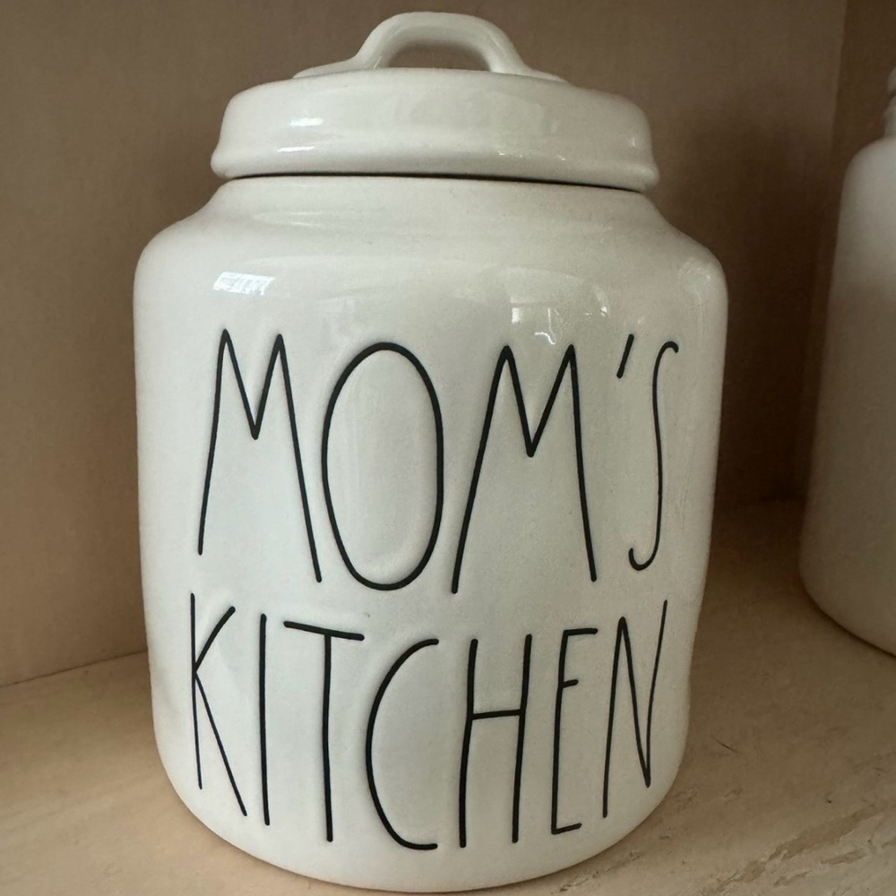 Rae Dunn Cream Ceramic Canister - Mom's Kitchen